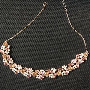 Pink floral necklace